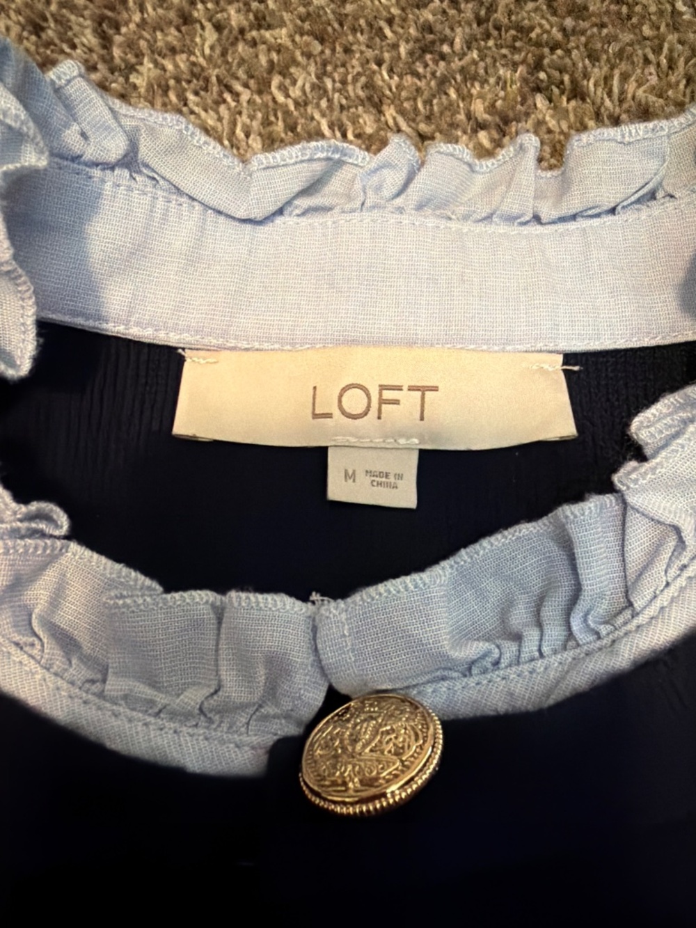 Ann Taylor Loft Weekend Ruffle Collar Jacket - Picture 3 of 5